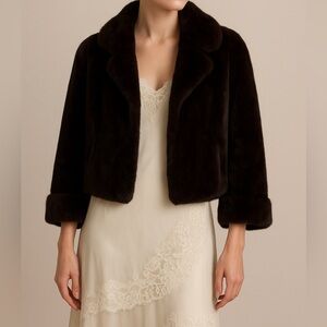 1940’s Seidenbachs Vintage Sheared Beaver Fur Coat Women's Brown Jacket